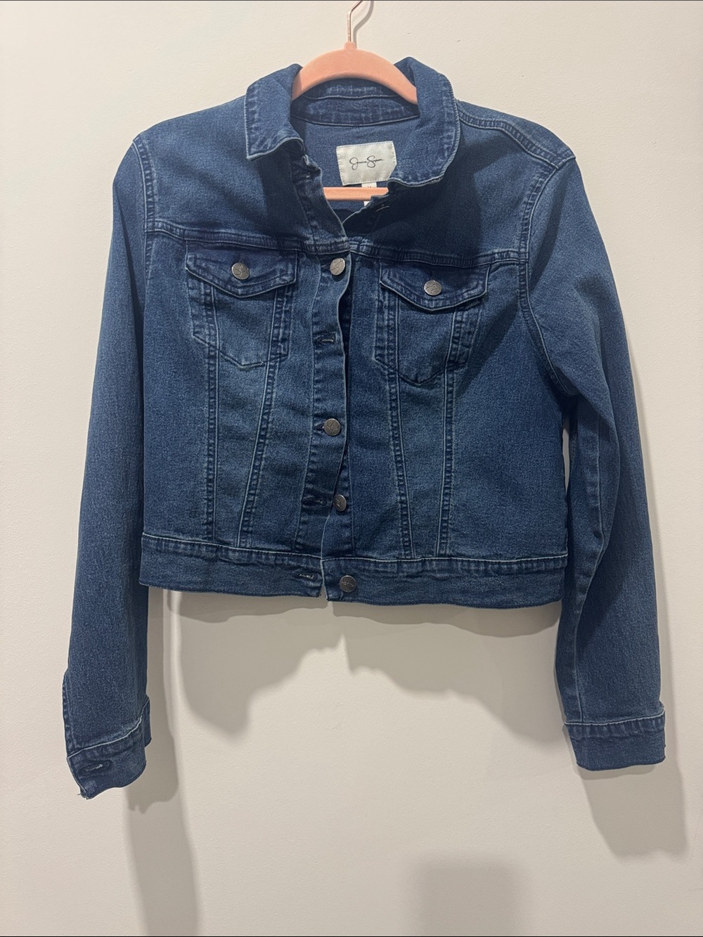Jessica Simpson Indigo Cropped Denim Jacket